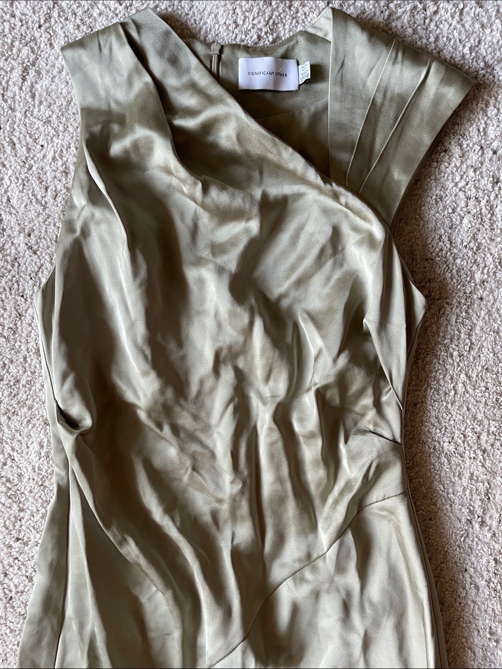 Significant Other Becca Dress Size 6 Sage Green Maxi - Picture 5 of 9